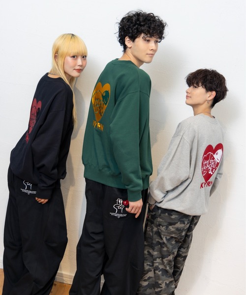 kaoyorinakami(カオヨリナカミ)の「love sweat / ラブスウェット(スウェット・メンズ・ブラック/グリーン/グレー・X-LARGE/LARGE/MEDIUM/SMALL)」の15枚目の写真