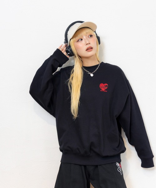 kaoyorinakami(カオヨリナカミ)の「love sweat / ラブスウェット(スウェット・メンズ・ブラック/グリーン/グレー・X-LARGE/LARGE/MEDIUM/SMALL)」の16枚目の写真