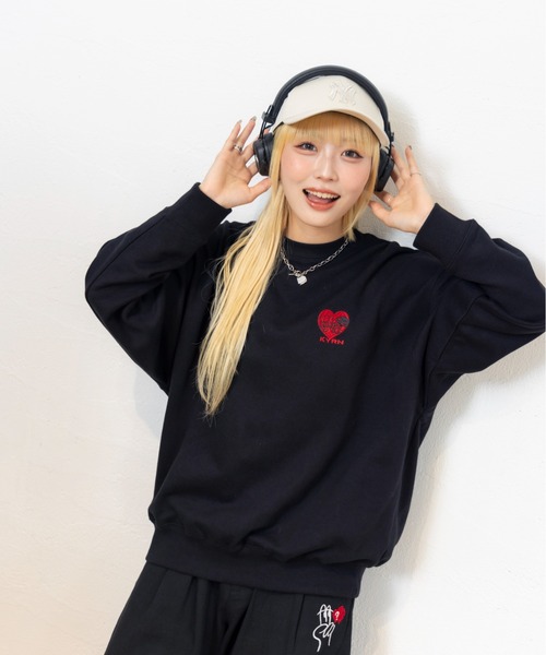 kaoyorinakami(カオヨリナカミ)の「love sweat / ラブスウェット(スウェット・メンズ・ブラック/グリーン/グレー・X-LARGE/LARGE/MEDIUM/SMALL)」の17枚目の写真