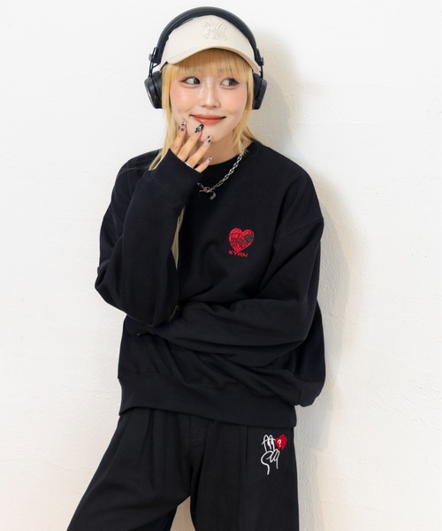 kaoyorinakami(カオヨリナカミ)の「love sweat / ラブスウェット(スウェット・メンズ・ブラック/グリーン/グレー・X-LARGE/LARGE/MEDIUM/SMALL)」の20枚目の写真