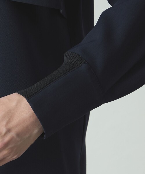 CAST:（キャストコロン）の「【着用しわ軽減/吸水速乾】ガンパッチブラウス（シャツ/ブラウス・レディース・ネイビー/ホワイト・S/M）」の8枚目の写真