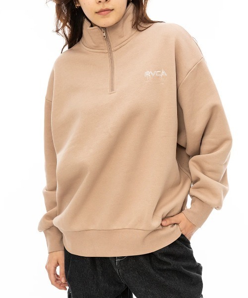 RVCA(ルーカ)の「【RVCA/ルーカ】24AW METALURGY HALF ZIP/ハーフジップバックプリントスタンドカラースウェットトレーナー(スウェット・レディース・ホワイト/ブラック/サンドベージュ・SMALL/MEDIUM)」の13枚目の写真