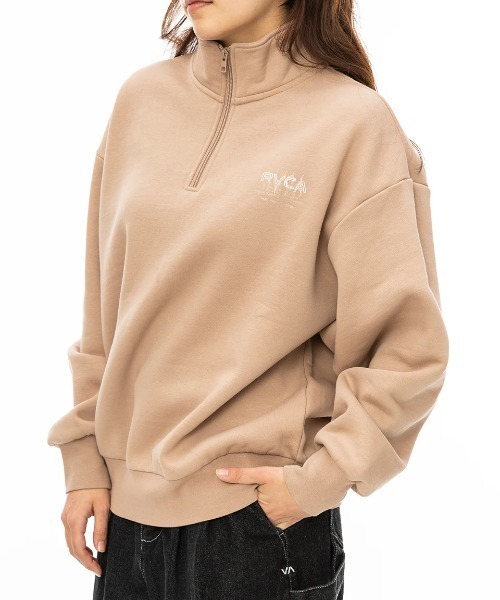 RVCA(ルーカ)の「【RVCA/ルーカ】24AW METALURGY HALF ZIP/ハーフジップバックプリントスタンドカラースウェットトレーナー(スウェット・レディース・ホワイト/ブラック/サンドベージュ・SMALL/MEDIUM)」の14枚目の写真
