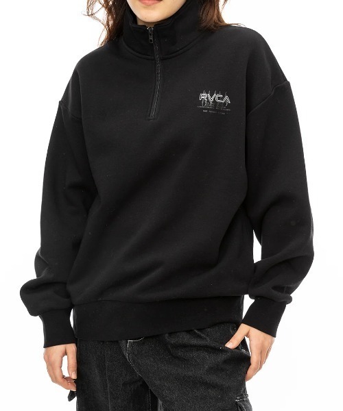 RVCA(ルーカ)の「【RVCA/ルーカ】24AW METALURGY HALF ZIP/ハーフジップバックプリントスタンドカラースウェットトレーナー(スウェット・レディース・ホワイト/ブラック/サンドベージュ・SMALL/MEDIUM)」の6枚目の写真