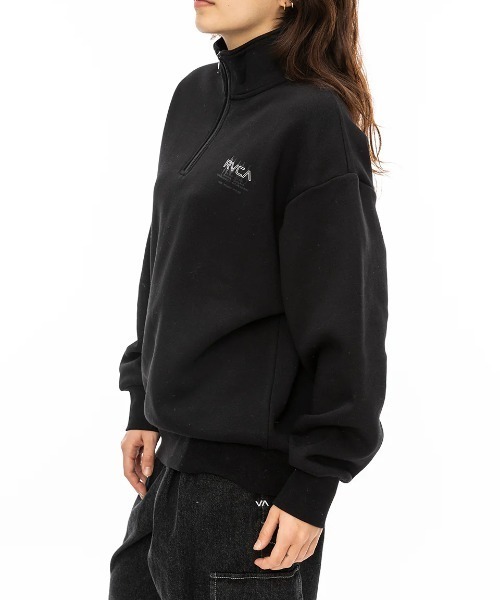 RVCA(ルーカ)の「【RVCA/ルーカ】24AW METALURGY HALF ZIP/ハーフジップバックプリントスタンドカラースウェットトレーナー(スウェット・レディース・ホワイト/ブラック/サンドベージュ・SMALL/MEDIUM)」の7枚目の写真