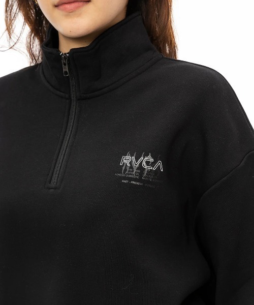 RVCA(ルーカ)の「【RVCA/ルーカ】24AW METALURGY HALF ZIP/ハーフジップバックプリントスタンドカラースウェットトレーナー(スウェット・レディース・ホワイト/ブラック/サンドベージュ・SMALL/MEDIUM)」の8枚目の写真