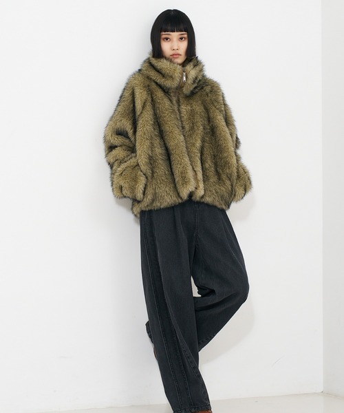 スタンドフェイクファーブルゾン / ファーコート（ブルゾン）｜NOMINE