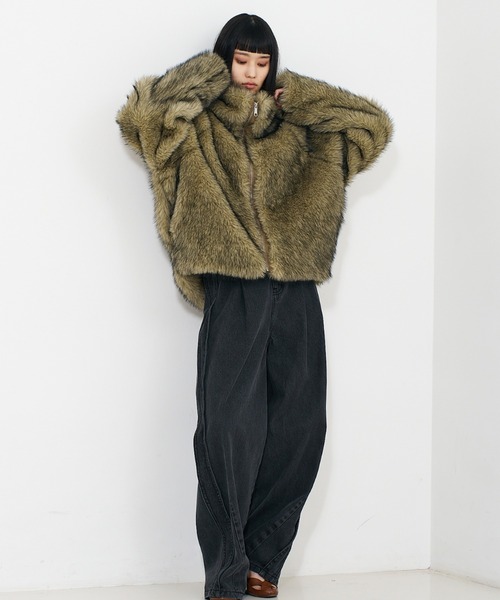 スタンドフェイクファーブルゾン / ファーコート（ブルゾン）｜NOMINE