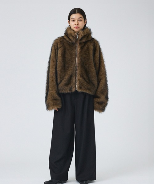 スタンドフェイクファーブルゾン / ファーコート（ブルゾン）｜NOMINE