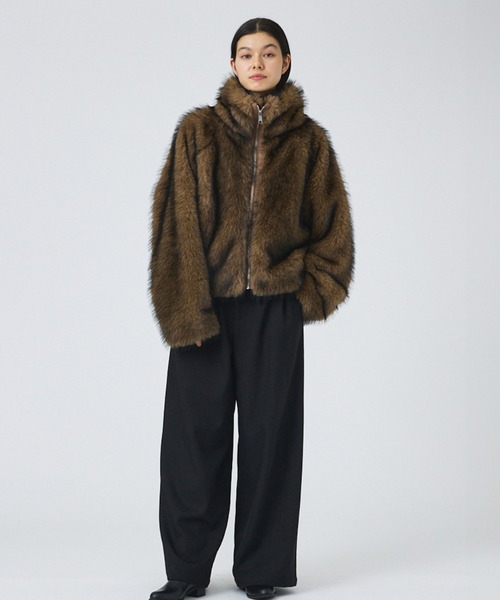 スタンドフェイクファーブルゾン / ファーコート（ブルゾン）｜NOMINE