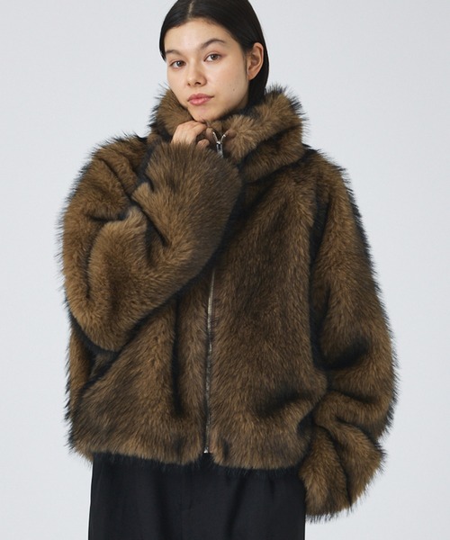 ノミネ（NOMINE）/スタンドフェイクファーブルゾン スタンドフェイクファーブルゾン / ファーコート（ブルゾン）｜NOMINE