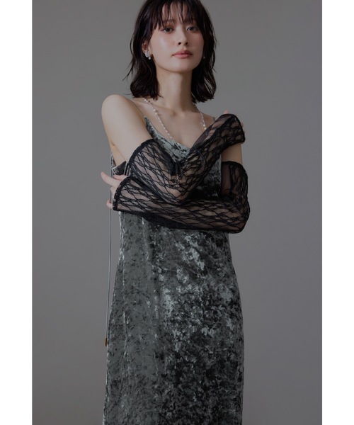 値札付　ANDRESD niana ドレープペロアドレス　新作ドットグレー 値札付 ANDRESD niana ドレープペロアドレス 新作ドットグレー 値札付