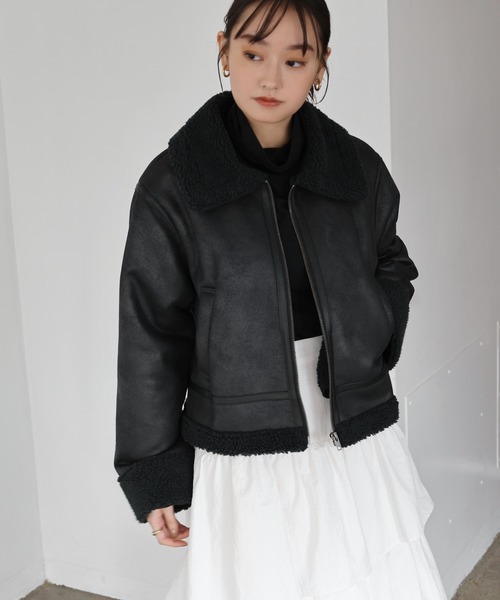 セール】ショート丈ボアフライトジャケット（その他アウター