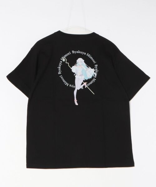 minius(ミニウス)の「【かつて魔法少女と悪は敵対していた。】グラフィックTシャツ 深森白夜 公式アニメグッズ キャラクターT(Tシャツ/カットソー・レディース・ブラック・MEDIUM/LARGE)」の2枚目の写真
