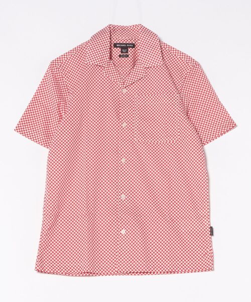 MICHAEL KORS(マイケルコース)の「ジオメトリック プリント ストレッチコットン シャツ(シャツ/ブラウス・メンズ・ピンク系・XS/S/M/L)」の4枚目の写真