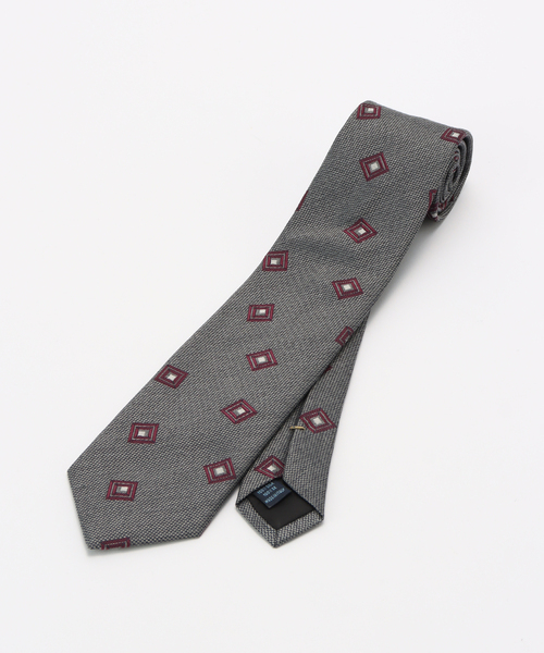 FRANCO BASSI (フランコ バッシ) Square Patterned タイ（ネクタイ