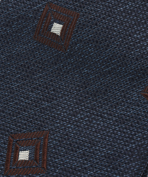FRANCO BASSI (フランコ バッシ) Square Patterned タイ（ネクタイ