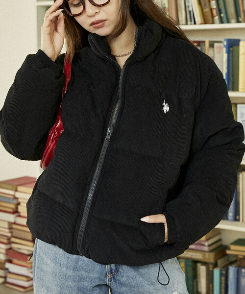 PUBLUX（パブリュクス）の「U.S. POLO ASSN. × PUBLUX/ユーエスポロアッスン コーデュロイ 中綿 ジャケット　限定展開（ブルゾン・レディース・オフホワイト/サックスブルー/ブラック・ﾌﾘ-）」の17枚目の写真