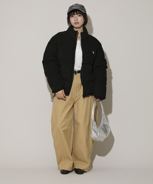 PUBLUX（パブリュクス）の「U.S. POLO ASSN. × PUBLUX/ユーエスポロアッスン コーデュロイ 中綿 ジャケット　限定展開（ブルゾン・レディース・オフホワイト/サックスブルー/ブラック・ﾌﾘ-）」の7枚目の写真