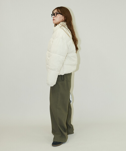 PUBLUX（パブリュクス）の「U.S. POLO ASSN. × PUBLUX/ユーエスポロアッスン コーデュロイ 中綿 ジャケット　限定展開（ブルゾン・レディース・オフホワイト/サックスブルー/ブラック・ﾌﾘ-）」の14枚目の写真