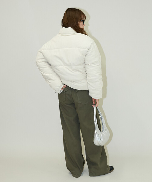 PUBLUX（パブリュクス）の「U.S. POLO ASSN. × PUBLUX/ユーエスポロアッスン コーデュロイ 中綿 ジャケット　限定展開（ブルゾン・レディース・オフホワイト/サックスブルー/ブラック・ﾌﾘ-）」の15枚目の写真