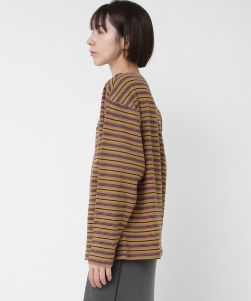 セール】M2563 ブロックインレイボーダーロンT（Tシャツ/カットソー