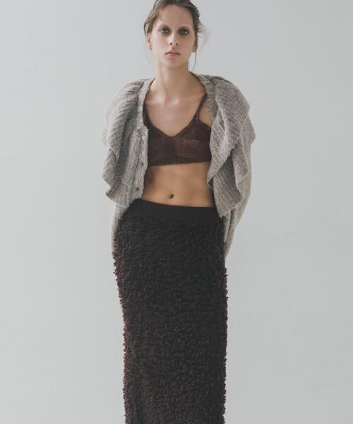 LAATO（ラート）の「frill frill knit cardigan（ニット/セーター・レディース・ライトカーキ/ダークグレー/モカ/マスタード・FREE）」の18枚目の写真