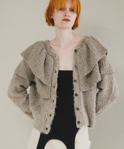セール】frill frill knit cardigan（ニット/セーター）｜LAATO