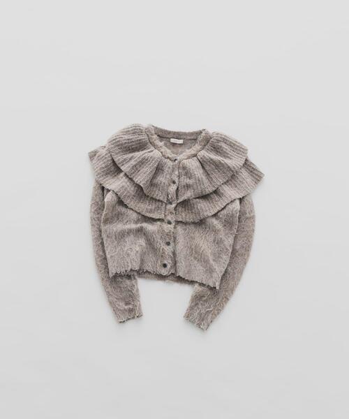 LAATO（ラート）の「frill frill knit cardigan（ニット/セーター・レディース・ライトカーキ/ダークグレー/モカ/マスタード・FREE）」の9枚目の写真