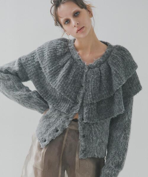 セール】frill frill knit cardigan（ニット/セーター）｜LAATO