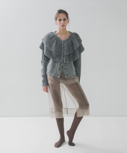 LAATO（ラート）の「frill frill knit cardigan（ニット/セーター・レディース・ライトカーキ/ダークグレー/モカ/マスタード・FREE）」の14枚目の写真