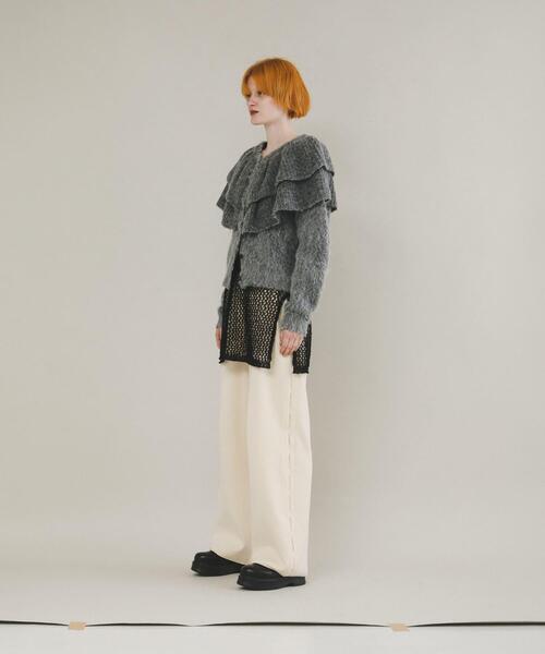 LAATO（ラート）の「frill frill knit cardigan（ニット/セーター・レディース・ライトカーキ/ダークグレー/モカ/マスタード・FREE）」の17枚目の写真