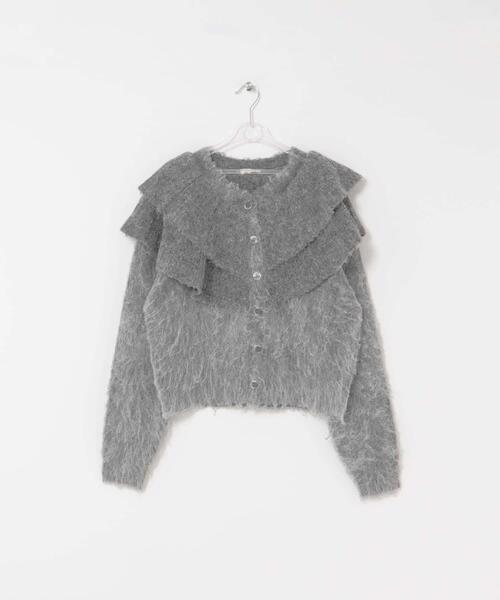 LAATO（ラート）の「frill frill knit cardigan（ニット/セーター・レディース・ライトカーキ/ダークグレー/モカ/マスタード・FREE）」の19枚目の写真
