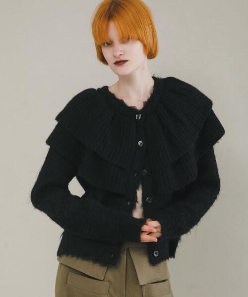 LAATO（ラート）の「frill frill knit cardigan（ニット/セーター・レディース・ライトカーキ/ダークグレー/モカ/マスタード・FREE）」の21枚目の写真
