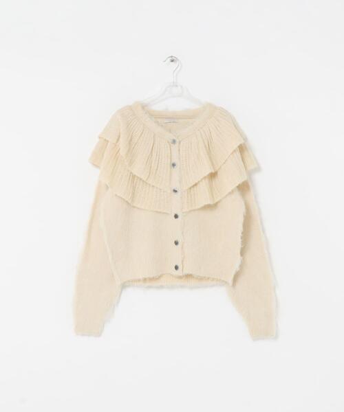 LAATO（ラート）の「frill frill knit cardigan（ニット/セーター・レディース・ライトカーキ/ダークグレー/モカ/マスタード・FREE）」の15枚目の写真