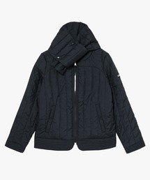AIGLE（エーグル）の「撥水 REPREVE キルティング中綿 ノーカラージャケット / マフラー付き（ダウンジャケット/コート）」