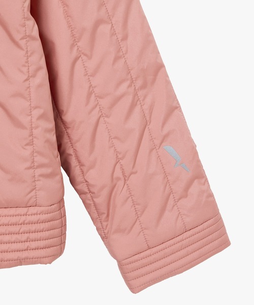 AIGLE(エーグル)の「撥水 REPREVE キルティング中綿 ノーカラージャケット / マフラー付き(ダウンジャケット/コート・レディース・ナチュラル/ブラック/ピンク・38/36/40)」の15枚目の写真