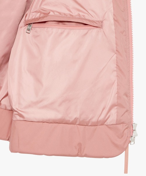 AIGLE(エーグル)の「撥水 REPREVE キルティング中綿 ノーカラージャケット / マフラー付き(ダウンジャケット/コート・レディース・ナチュラル/ブラック/ピンク・38/36/40)」の10枚目の写真