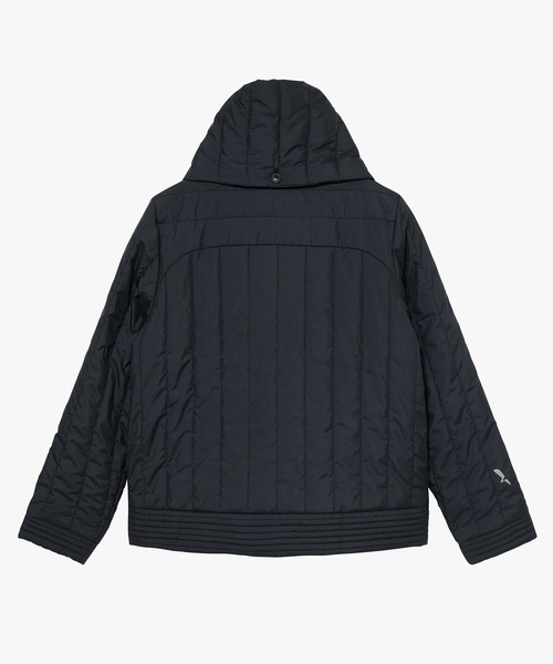 AIGLE(エーグル)の「撥水 REPREVE キルティング中綿 ノーカラージャケット / マフラー付き(ダウンジャケット/コート・レディース・ナチュラル/ブラック/ピンク・38/36/40)」の16枚目の写真