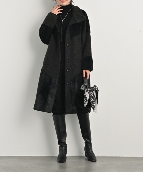 ムートンコート SHIPS ムートンコート ボアコート 「WEB限定」フェイク ムートン