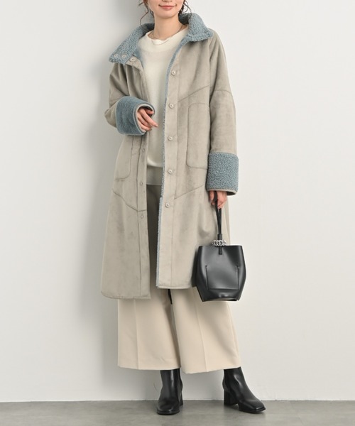 ❁﻿リバーシブルフェイクムートンコート❁﻿ パッチワークリバーシブルフェイクムートンコート | OUTER | 元町