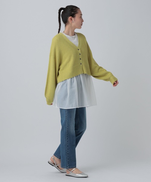 LEPSIM（レプシィム）の「裾アソートレイヤード2　582455（Tシャツ/カットソー・レディース・ホワイト/ブラック/オフホワイト・FREE/TALL）」の4枚目の写真