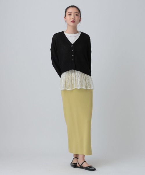 LEPSIM（レプシィム）の「裾アソートレイヤード2　582455（Tシャツ/カットソー・レディース・ホワイト/ブラック/オフホワイト・FREE/TALL）」の16枚目の写真