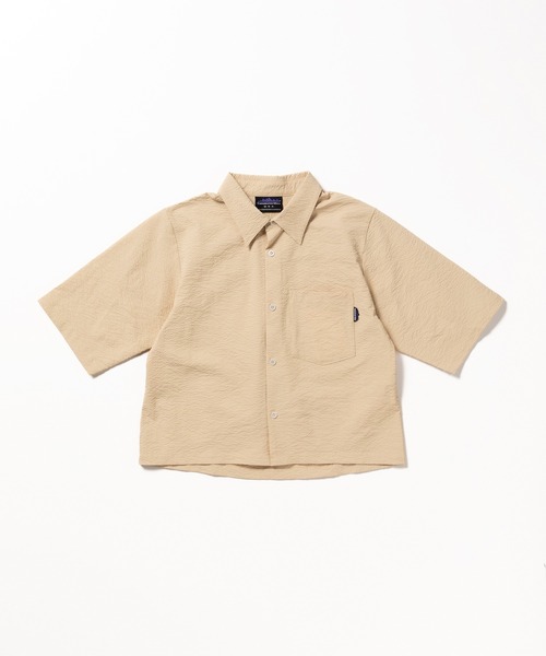 THOUSAND MILE（サウザンドマイル）の「[L's]THREE QUARTER SLEEVE SHIRT SEERSUCKER/スリークオータースリーブシャツ シアサッカー（シャツ/ブラウス・レディース・ブラック/ブラウン/ネイビー/イエロー・FREE）」の4枚目の写真