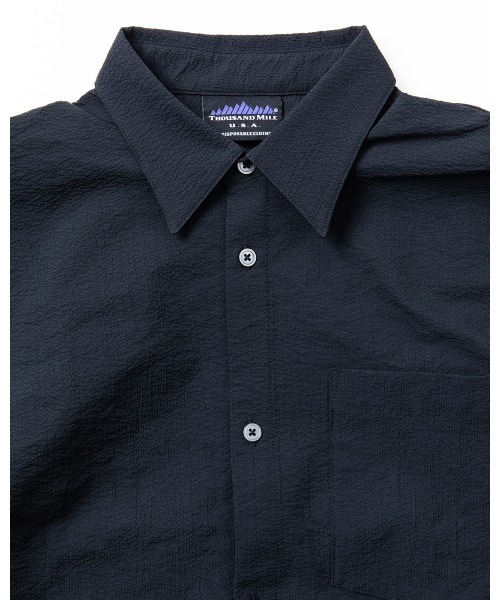 THOUSAND MILE（サウザンドマイル）の「[L's]THREE QUARTER SLEEVE SHIRT SEERSUCKER/スリークオータースリーブシャツ シアサッカー（シャツ/ブラウス・レディース・ブラック/ブラウン/ネイビー/イエロー・FREE）」の5枚目の写真