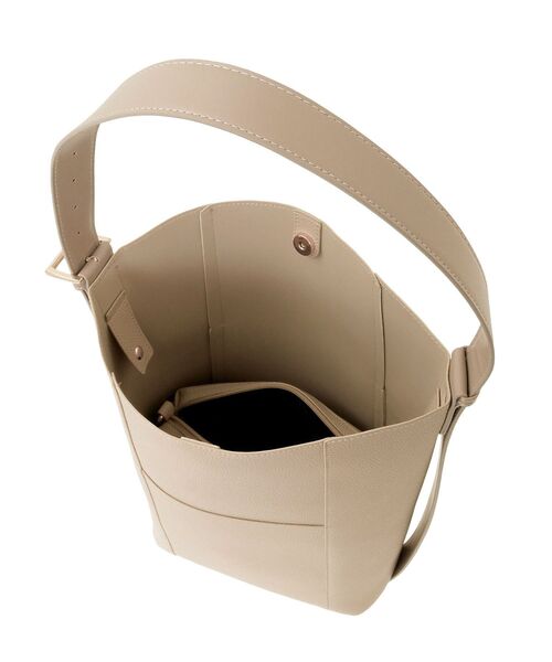 Green　Parks（グリーンパークス）の「KOSSORECO軽量合皮ポーチ付ショルダー（ショルダーバッグ・レディース・グレー/ベージュ/ブラック・FREE）」の13枚目の写真