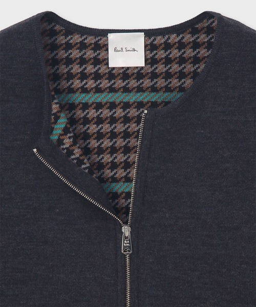 Paul Smith（ポールスミス）の「ウィメンズ ダブルフェイス ジップアップ ジャケット / 255223 KN169（カーディガン/ボレロ・レディース・ダークグレー/チョコ・MEDIUM）」の3枚目の写真