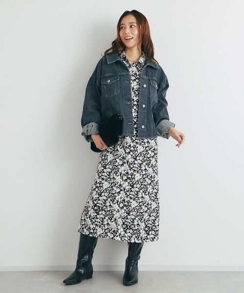 un dix cors（アンディコール）の「《大人カジュアルなムード漂う》裾フリンジデニムジャケット（デニムジャケット・レディース・インディゴブルー/ブラック・FREE）」の12枚目の写真