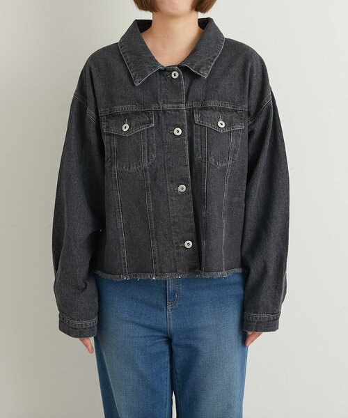 un dix cors（アンディコール）の「《大人カジュアルなムード漂う》裾フリンジデニムジャケット（デニムジャケット・レディース・インディゴブルー/ブラック・FREE）」の14枚目の写真