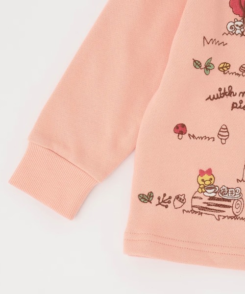 KP（ケーピー）の「お絵描きミミ 刺シュウトレーナー 【吸湿発熱加工】（スウェット・キッズ・オレンジ/ピンク/アイボリー・80ｃｍ/90cm/110cm/130cm/140cm/100cm/120cm）」の6枚目の写真